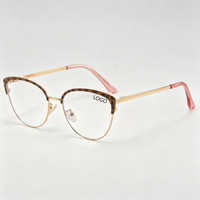 Monture de lunettes anti-lumière bleue œil de chat personnalisée, tendance et à la mode, certifiée ISO9001 CE pour un usage quotidien, le bureau et l'utilisation d'ordinateurs