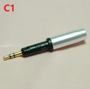 Bloqueio 2.5mm TRS Áudio Plug 2.5mm 3 Polos Stereo Fone de ouvido Plug Para HD8DJ HD7DJ HD6DJ MIX