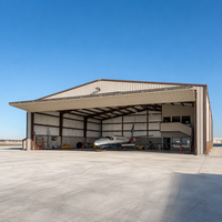 Hangar d'avion métallique préfabriqué pour ateliers industriels et entrepôts extérieurs en acier