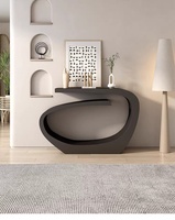 Table console d'art moderne et minimaliste de luxe avec structure métallique, durable et facile à nettoyer, pour salon, salle à manger, entrée, villa, couloir