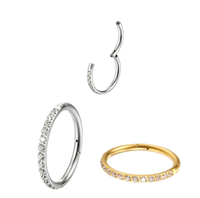 Bijoux fins en argent sterling 925, boucles d'oreilles à segment articulé en titane, boucles d'oreilles pour conque et cartilage