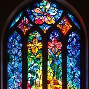 Vitraux tiffany arqués <span class=keywords><strong>d</strong></span>'église 6 pouces à vendre Insert de <span class=keywords><strong>vitrail</strong></span> victorien pour l'église et la maison - Product Image 2