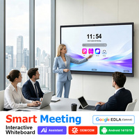 İnteraktif Düz Panel 4K UHD Akıllı Tahta Dokunmatik Ekran Beyaz Tahta 65 75 86 İnç Okul Sınıfı İş Toplantısı için