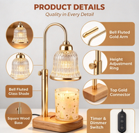 Lampe chauffe-bougie avec minuterie et variateur d'intensité - Cadeaux d'anniversaire pour femmes, décoration de chambre, Noël