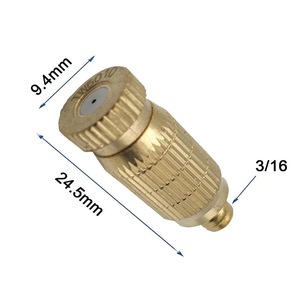 Buse en laiton haute pression 3/16 pouce, angle de pulvérisation 110 degrés, pour humidification, refroidissement et irrigation de jardin - Product Image 1