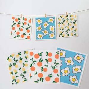 Paño de Cocina de Pulpa de Madera Cuadrado Ecológico de Buena Calidad con Logotipo Personalizado, Toalla de Cocina de Celulosa de Algodón Sueco - Product Image 5