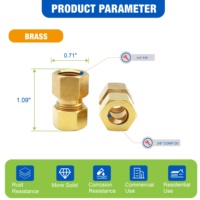 Adaptateur de tête en laiton forgé certifié KING SMART NSF UPC 3/8" X 1/4" FIP/COMP. Fil résistant à la corrosion pour la plomberie et l'eau