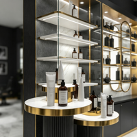 Station de manucure moderne de grande taille, mobilier de luxe pour salon de beauté et spa, mobilier personnalisé pour salon de coiffure professionnel et barbier