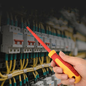 Softcase 5 Stück Isolierte Schlitz schrauben dreher Spannungs prüfer Stift Kreuz schlitz schrauben dreher Kombination Handwerkzeug satz für Elektriker - Product Image 6