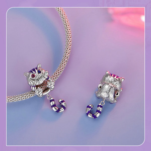 Original 925 Sterling Silber Modische Bunte Magische Katzen-Charms Perlen für Damen Passend für Original DIY Armband Halskette Feiner Schmuck - Product Image 2