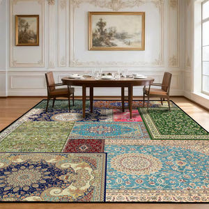 Tapis de restaurant vintage antidérapant personnalisé pour salon, salle à manger, tapis lavable en machine, grand tapis moelleux bleu pour <span class=keywords><strong>chambre</strong></span> à coucher - Product Image 5
