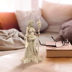 Diosa griega hechicera <span class=keywords><strong>blanca</strong></span> brujería Hecate estatuilla Hekate nigromancia deidad <span class=keywords><strong>magia</strong></span> poderosa estatua de bruja pagana - Product Image 4