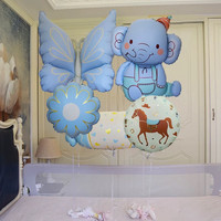 Ballons en hélium mats style princesse, ballons en aluminium mignons à motifs de dessins animés, enveloppes pour jambes de bébé pour le suivi des yeux, accessoires photo