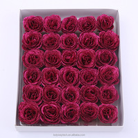 Hochwertige Großhandels-Valentinstaggeschenke Künstliche Kristall-Glitzer-Schaumrosen Blumenköpfe Glitzerrosen mit Stiel für Frauen