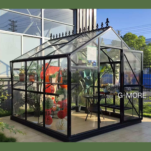 Serre professionnelle en aluminium et verre pour la culture de plantes en extérieur, jardin, pépinière, serre de jardinage à vendre - Product Image 1