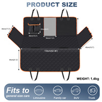 Housse de siège de voiture imperméable et pliable pour animaux domestiques, hamac pour chien, housse de siège arrière pour voiture, protection de siège arrière pour chien/animal domestique