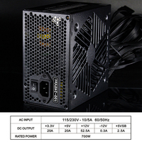 Fuente de Alimentación SNOWMAN APFC 800W 80 Plus para Computadora de Gaming ATX, PC y Servidor 110V 220V, PSU de Escritorio en Stock