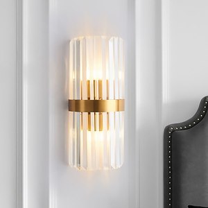 Hậu hiện đại pháp vàng sang trọng kim loại ánh sáng sconces độc đáo pha Lê Tường đèn cố định với LED hành lang lối đi Đèn tường - Product Image 4