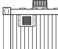 Ventilateur d'extraction mural solaire 10W pour conteneur maritime, débit max. 120 CFM, moteur DC sans balais, boîtier en acier thermolaqué sur mesure