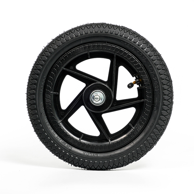 China Wholesale 12"inch Pneumatic Rubber Plastic Kid Bike Wheels with Axle