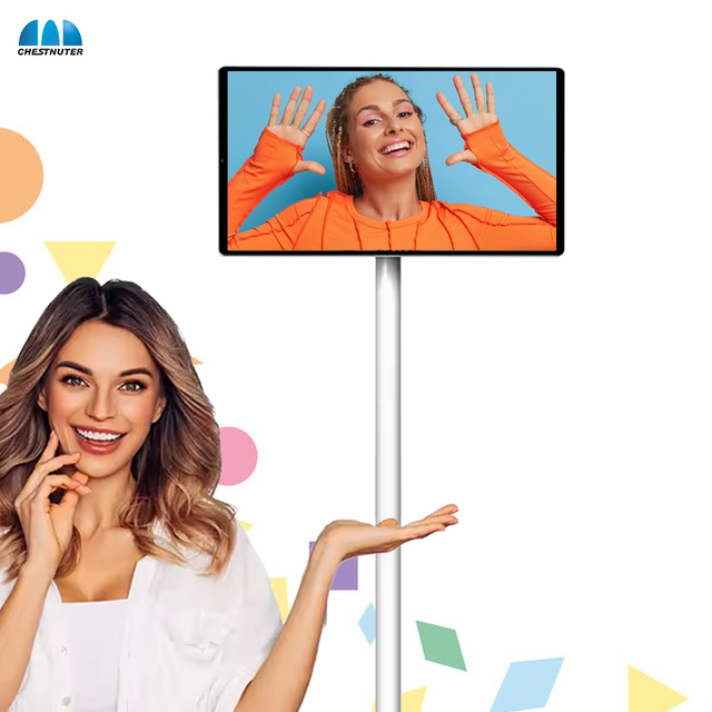 2025 Hot Selling Movable 21.5 Inch Standing TV Android OS Touch Screen Portable Deepseek Display by Me Mobile Smart Tv for Sale