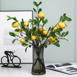 Ramilletes de Limón Artificiales Ruilisi, 8 Cabezas, Flores de Seda y Plástico, Decoración Ecológica para el Hogar, Sala de Estar y Entrada - Product Image 1