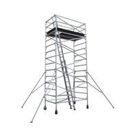 Plateforme mobile industrielle en aluminium de 3,3 m de large avec capacité de charge de 272 kg et diamètre de tube de 50,8 mm