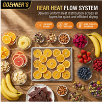 Déshydrateur alimentaire Commercial Electric à 18 plateaux en acier inoxydable avec minuterie numérique 48H jusqu'à 90°C pour viande séchée et légumes - 900W