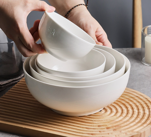 Tazones de Cerámica de Porcelana Blanca de Color Sólido, Rango de 4.5 a 8 Pulgadas, Personalizados, Venta al por Mayor Mixta para Bodas, Hoteles, Restaurantes, Vajilla - Product Image 2