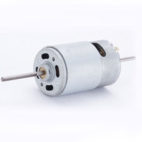 Moteur électrique haute vitesse 12V/24V RS555 avec arbre de 42 mm, mandrin de perçage, roulements à billes et construction à aimant permanent