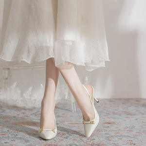 Zapatos Unisex de Tacón de Aguja de Cuero Genuino con Forro de Malla Calada, de Moda, Cómodos y con Punta, Novedad 2026 - Product Image 3