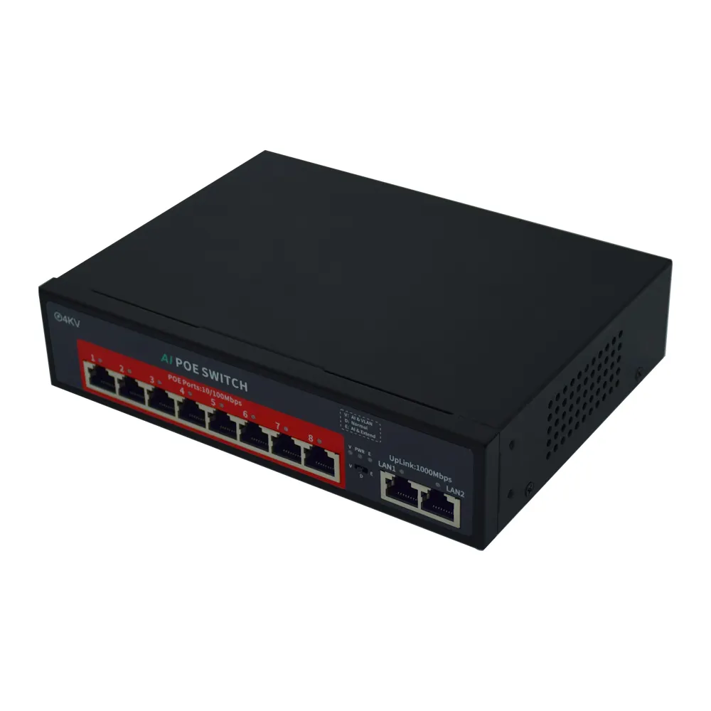 16 100/1000 Mbps 8 Ports POE Switch Network Switch for IP Camera CCTV Security PoE Camera Gigabit PoE Switch