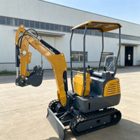 Mini-excavatrice sur chenilles 1,8 tonne personnalisable en couleur, avec godet, moteur, boîte de vitesses et pompe haute performance pour travaux de terrassement