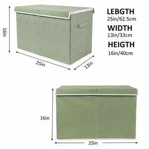 Foldable <b>Large</b> Kids Toy <b>Chest</b> with Flip-Top Lid Collapsible Fabric Animal Toy <b>Storage</b> Organizer - Product Image 3