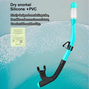 Aloma Dry Top Silicone Snorkel allenamento per adulti PVC tubo <span class=keywords><strong>di</strong></span> respirazione per Freestyle immersioni subacquee - Product Image 5
