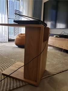 Solid Ash Wood Nordic Art Coffee <b>Table</b> with <b>Storage</b> Rack Living Room Furniture for Small Apartments - Product Image 3