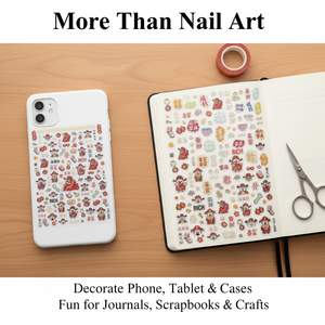 Pegatinas de Uñas con Dibujos Animados de Año Nuevo, Adhesivos Decorativos para Uñas Resistentes al Agua y de Larga Duración, Multifuncionales, para Decorar Fundas de Teléfono, Diarios y Álbumes de Recortes - Product Image 2