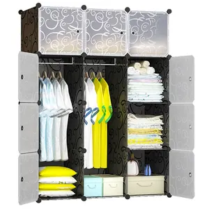 Armoire en plastique PP Portable et moderne, pièces, meuble de maison, garde-robe, bon marché, écologique, garde-robe en PP