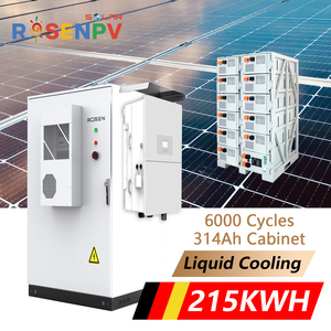 Armoire de stockage d'énergie Rosen adaptée, 100 kW, 215 kWh, 300 kWh, 500 kWh, système solaire à batterie lithium haute tension - Product Image 1