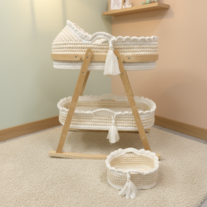 Baumwollseil-Moseskorb Modernes Design Baby-Wickelkorb Tragbar für Schlafzimmer-Krippen - Product Image 1