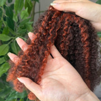 P4-350 #   Extensions de cheveux en fibres douces, 7 paquets, cheveux ombrés 3 tons avec anneau de couleur, emballage personnalisé OEM