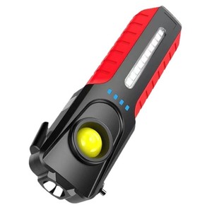 ไฟฉายค้อนฉุกเฉินแบบชาร์จไฟได้ LED แสงแรง เครื่องมือฉุกเฉินในรถยนต์ พลาสติกสีแดง - Product Image 5