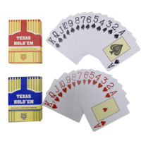 RTS OEM CMJN PVC pokers jeu de cartes à jouer plastique design votre logo bleu rouge Texas bleu rouge étanche PVC carte à jouer