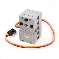 Compatible con LEGO, 360 °   Servomotor programable de doble eje de salida para bloques de construcción, programación gráfica Makecode