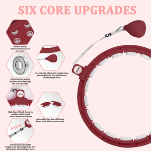 18 Knot Ağırlıklı Akrilik Egzersiz Çemberi 360 Derece Dönüş Büyük Beden Akıllı Bel Egzersiz Halkası Yetişkinler İçin Kilo Verme - Product Image 6