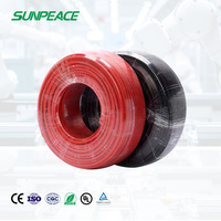 Cable Solar de 1 Núcleo y 6Mm ², Cable Fotovoltaico de CC Flexible con Aislamiento de Goma para Fuente de Alimentación en Sistemas Solares, 1, 2, 2, 2 Mm ²
