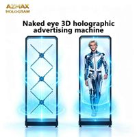 Projecteur holographique 3D LED AZMAX, écran d'affichage transparent holographique ultra haute définition, équipement publicitaire
