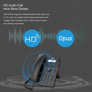 2.3 inch X301/x301p entry level VoIP điện thoại 2 <span class=keywords><strong>Sip</strong></span> dòng hỗ trợ EHS Tai nghe không dây - Product Image 4
