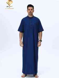 Robe de prière en tissu doux anti-boulochage, dernière collection 2026, robe qatari haut de gamme pour hommes, convient à toutes les occasions - Product Image 5