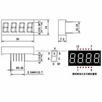 Ultra Bright 0.36 Inch 4 Digits Blue 7 Segment Led Display Digital Tube Common Cathode Anode 3461ab for Arduino Diy Project